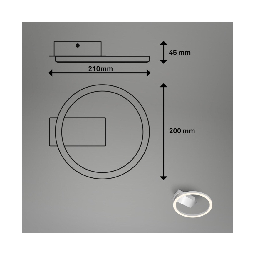 Briloner 3778-014 - Lámpara de techo LED FRAME LED/5W/230V Ø 20 cm cromo mate