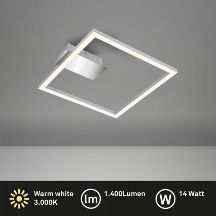 Briloner 3780-014 - Lámpara de techo LED FRAME LED/14W/230V 26,5x25 cm cromo mate