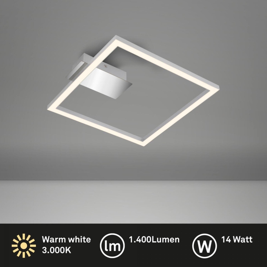 Briloner 3780-014 - Lámpara de techo LED FRAME LED/14W/230V 26,5x25 cm cromo mate