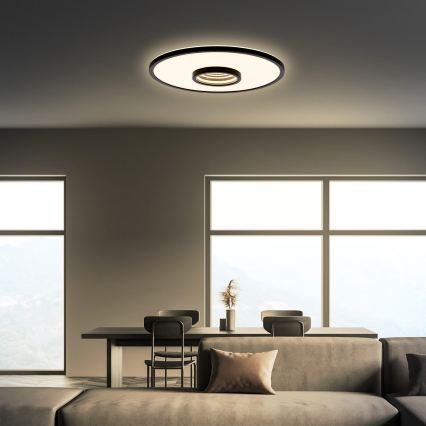 Briloner 3847015 - Lámpara de techo LED TORO LED/18W/230V Ø 42 cm negra