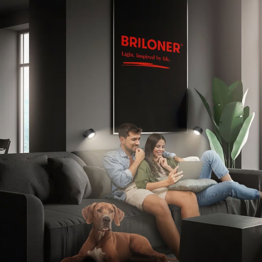 Briloner 3896015 - Aplique de pared recargable LED regulable TARI LED/1,6W/5V 1500 mAh negro
