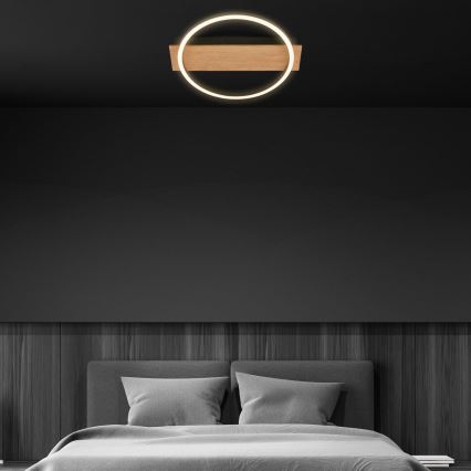 Briloner 3908-014 - Luminaria LED de techo KADA LED/14W/230V Ø 30 cm negro/marrón
