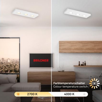 Briloner 3996036 - Foco LED CTS 3xLED/4W/230V 2700/4000K blanco