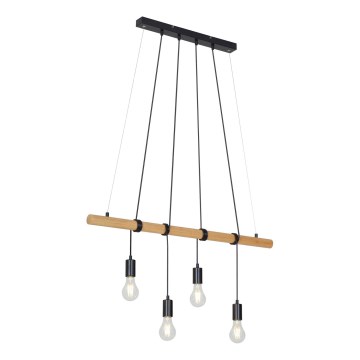 Briloner 4015045 - Lámpara colgante 4xE27/25W/230V árbol de caucho