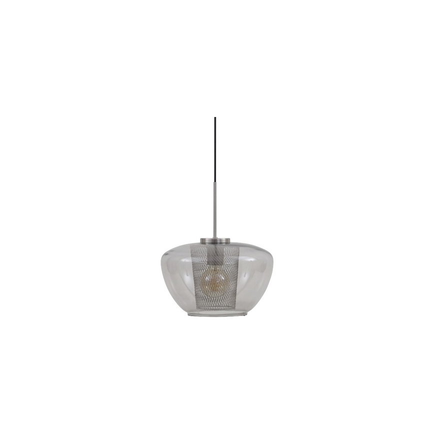 Briloner 4016-014 - Lámpara colgante con cable SEVENTIES 1xE27/40W/230V gris ahumado