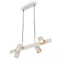 Briloner 4058044 - Lámpara colgante con cable ERA 4xGU10/10W/230V, color crema