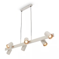 Briloner 4058064 - Lámpara colgante con cable ERA 6xGU10/10W/230V color crema