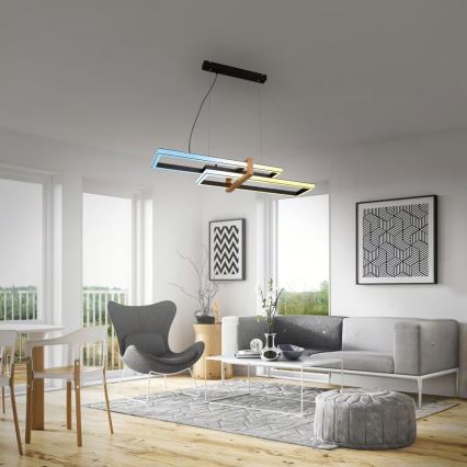 Briloner 4768015 - Lámpara colgante LED regulable con cable LED/44W/230V 2700-6500K 100 cm + mando a distancia