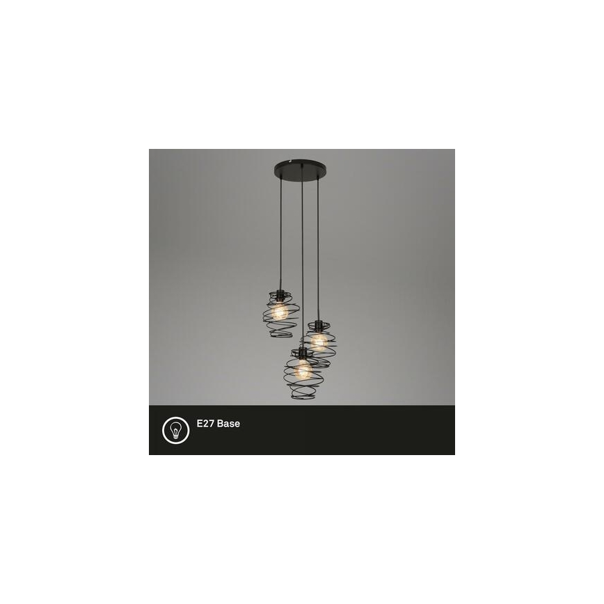 Briloner 4870-035 - Lámpara colgante de cable 3xE27/60W/230V