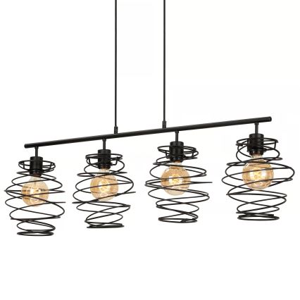 Briloner 4871-045 - Lámpara colgante con cable 4xE27/60W/230V