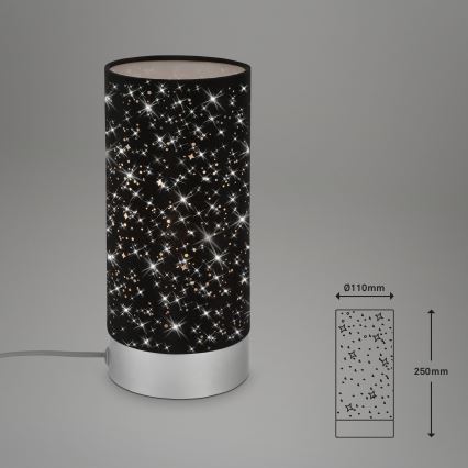 Briloner 7028-015 - Lámpara de mesa STARRY SKY 1xE14/25W/230V negro