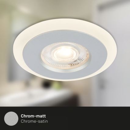 Briloner 7039034 - Set de 3 focos empotrados para baño LED/5W/230V IP44 cromo mate