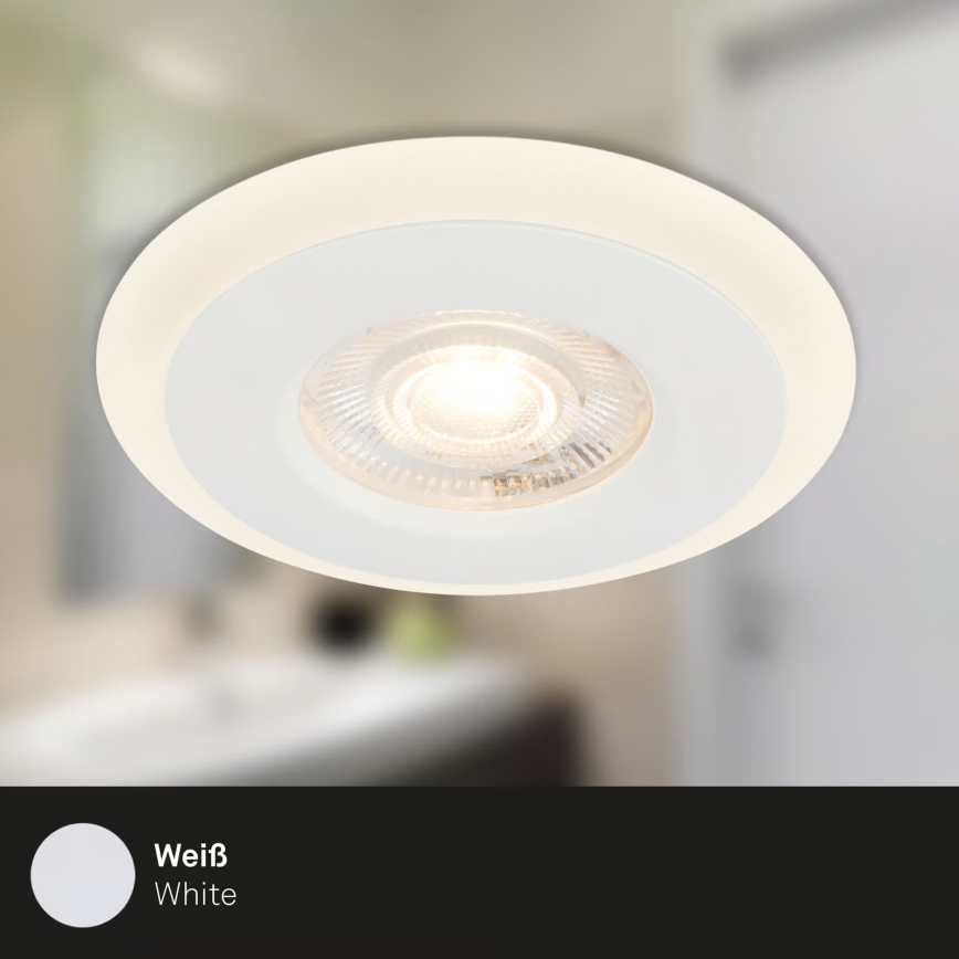Briloner 7039036 - Juego de 3 focos empotrables de techo para baño LED/5W/230V IP44 blanco