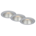Briloner 7041-034 - SET 3x Lámpara empotrable de baño LED LED/4,9W/230V IP44 plata