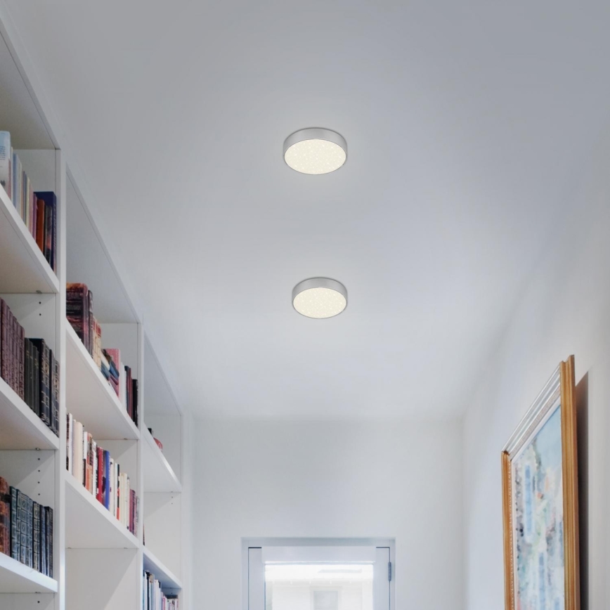 Briloner 7072-414 - Plafón LED STAR SKY LED/11W/230V 4000K diá. 15 cm plata