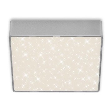 Briloner 7076-414 - Plafón LED STAR SKY LED/11W/230V 4000K 15x15 cm plata