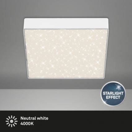 Briloner 7077-416 - Plafón LED STAR SKY LED/16W/230V 4000K 21x21 cm blanco