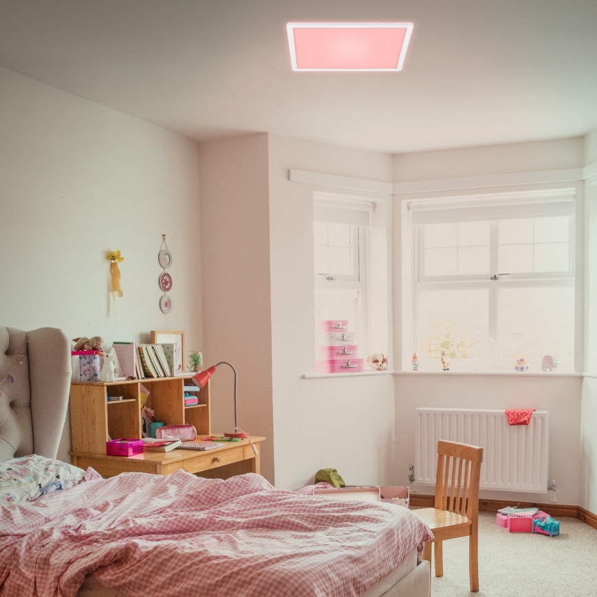 Briloner 7090-416 - Plafón LED RGBW regulable SLIM LED/15W/230V + control remoto