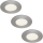 Briloner 7103432 - Juego de 3 downlights LED empotrables regulables para baño LED/4,9W/230V IP44 cromo mate
