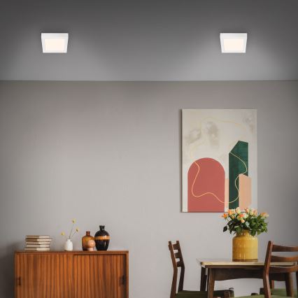 Briloner 7123-016 - Plafón LED de techo FIRE 12W/230V 3000K 17x17 cm blanco
