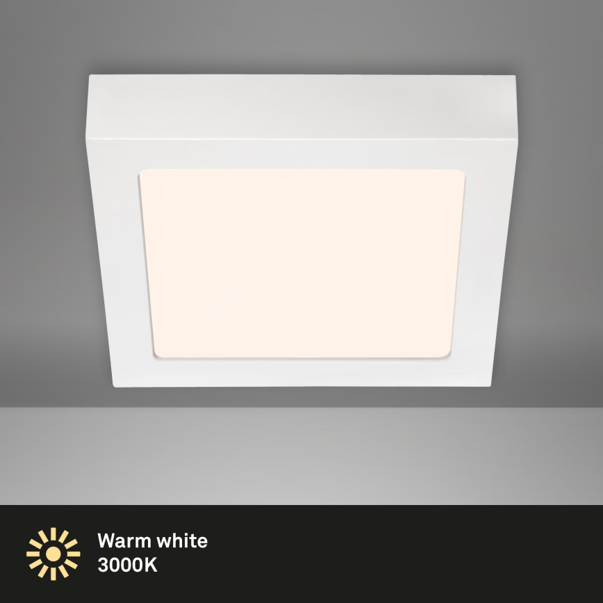 Briloner 7123-016 - Plafón LED de techo FIRE 12W/230V 3000K 17x17 cm blanco