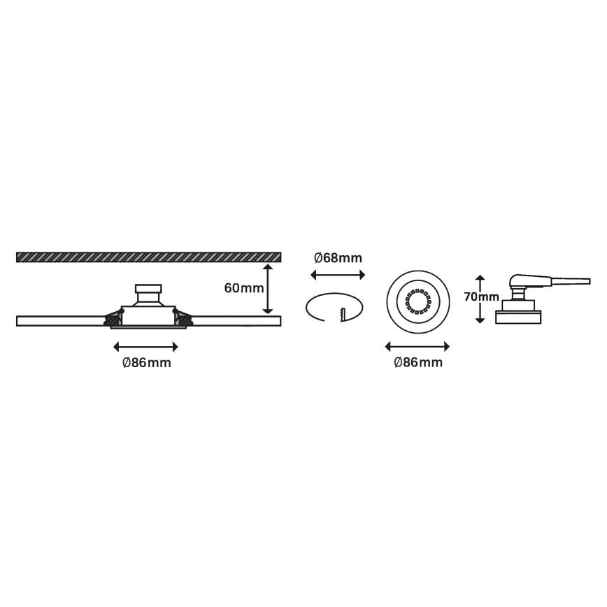 Briloner 7149-032 - SET 3xLED Lámpara de baño regulable 1xGU10/5W/230V IP23