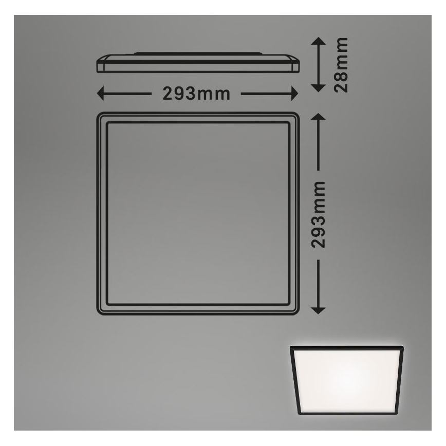 Briloner 7156-415 - Plafón LED SLIM LED/18W/230V