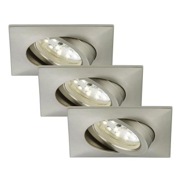 Briloner 7210-032 - SET 3x Lámpara empotrable de baño LED ATTACH LED/5W/230V IP23 cromo mate