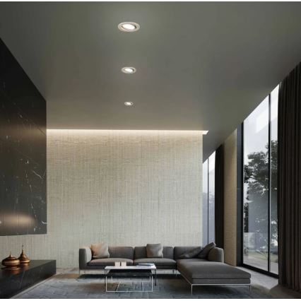 Briloner 7221-032 - SET de 3 luces LED empotrables para baño 1xGU10/3W/230V IP23 cromo mate