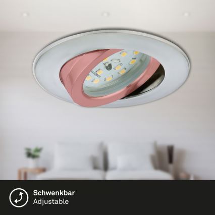 Briloner 7296-039 - Juego de 3 focos empotrables LED regulables para baño LED/6,5W/230V 3000K IP23 cromo mate