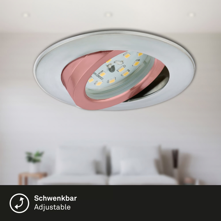 Briloner 7296-039 - Juego de 3 focos empotrables LED regulables para baño LED/6,5W/230V 3000K IP23 cromo mate