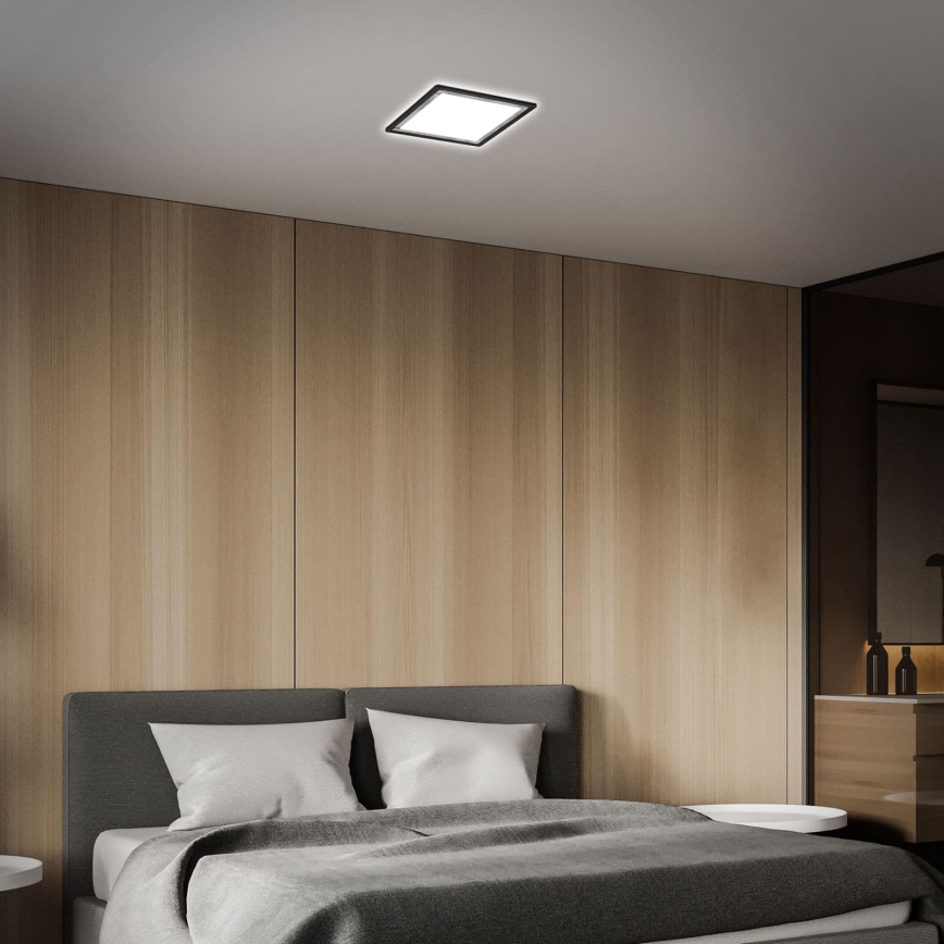 Briloner 7457-414 - Plafón LED SLIM LED/18W/230V 4000K 29x29 cm negro