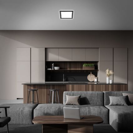Briloner 7457-414 - Plafón LED SLIM LED/18W/230V 4000K 29x29 cm negro
