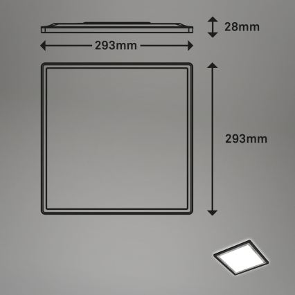 Briloner 7457-414 - Plafón LED SLIM LED/18W/230V 4000K 29x29 cm negro