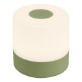 Briloner 7461019 - Lámpara de mesa LED exterior recargable y regulable LED/2W/5V IP44 1200 mAh verde