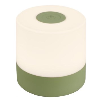 Briloner 7461019 - Lámpara de mesa LED exterior recargable y regulable LED/2W/5V IP44 1200 mAh verde