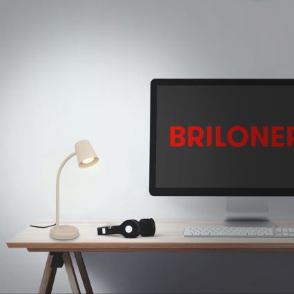 Briloner 7476-011 - Lámpara de mesa SKRIVA 1x GU10/9W/230V beige