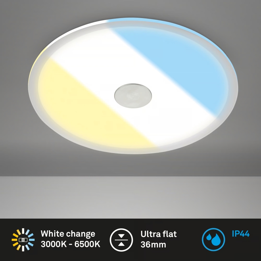 Briloner 7482019 - Luminaria empotrada LED para baño LED/14W/230V 3000/4000/6500K IP44 blanco