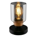 Briloner 7486015 - Lámpara de mesa 1xE27/10W/230V negro