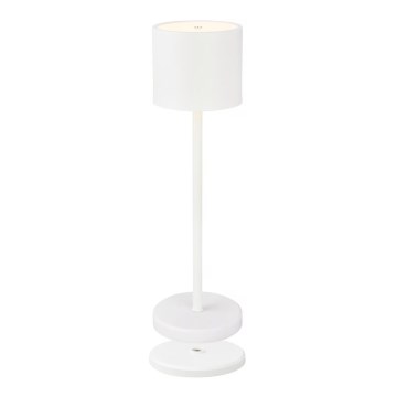 Briloner 7521016 - Lámpara de mesa recargable regulable para exterior SIGO LED/2,5W/5V IP44 2600 mAh blanca