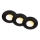 Briloner 7588035 - Juego de 3 luminarias empotradas LED para baño KLIRA LED/4,9W/230V 2500/3000/4000K IP44 negro