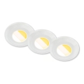 Briloner 7588036 - Set de 3 downlights empotrados LED KLIRA LED/4,9W/230V 2500/3000/4000K IP44 blanco