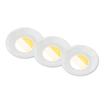 Briloner 7588036 - Set de 3 downlights empotrados LED KLIRA LED/4,9W/230V 2500/3000/4000K IP44 blanco