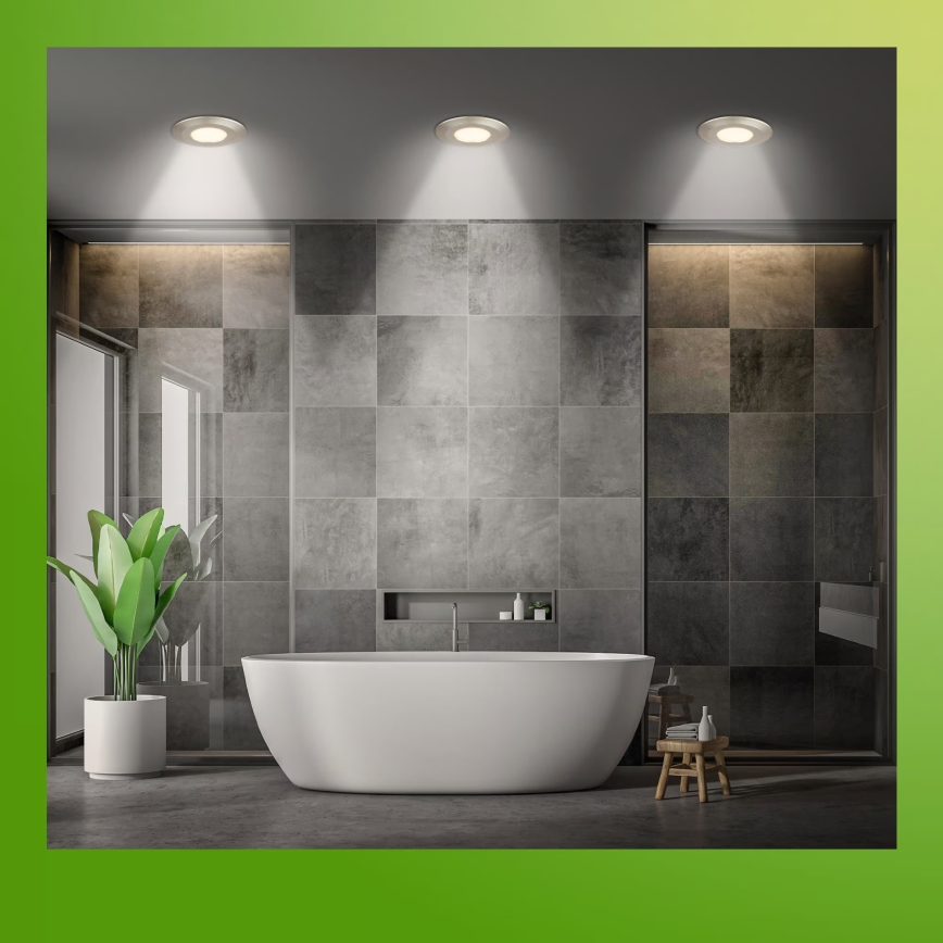 Briloner 7589032 - Juego de 3 luminarias empotrables LED regulables para baño KLIRA LED/4,9W/230V IP44 cromo mate