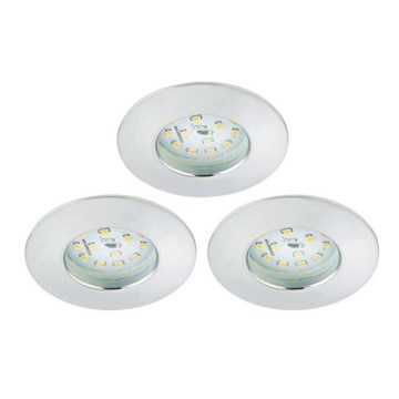 Briloner 8316-039-SET 3x Lámpara empotrable de baño LED regulable LED/5,5W/230V IP44