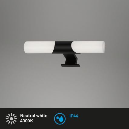Briloner - Iluminación LED para espejo de baño LED/7W/230V 4000K IP44 32 cm negra