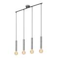 Briloner - Lámpara de araña LONGA 4xE27/60W/230V plata