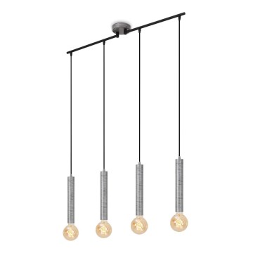 Briloner - Lámpara de araña LONGA 4xE27/60W/230V plata