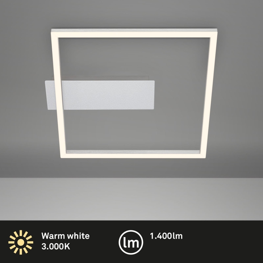 Briloner - Lámpara de techo LED FRAME LED/14W/230V 3000K 30x32 cm acabado cromo mate
