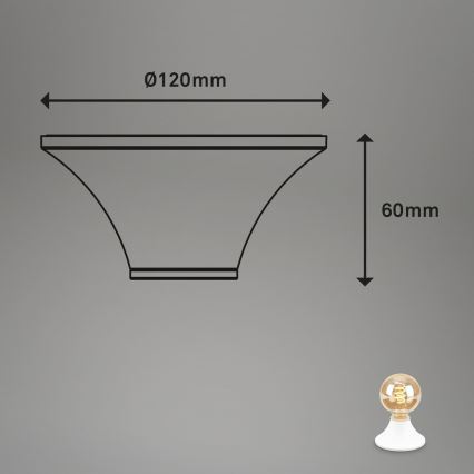 Briloner - Lámpara de techo para baño 1xE27/10W/230V IP44 blanca